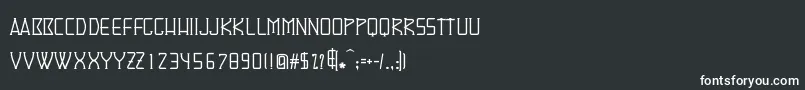 フォントDenominator – 黒い背景に白い文字