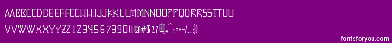 Denominator Font – White Fonts on Purple Background