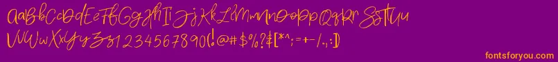 Densfort Font – Orange Fonts on Purple Background