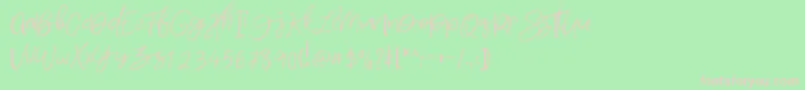 Densfort Font – Pink Fonts on Green Background