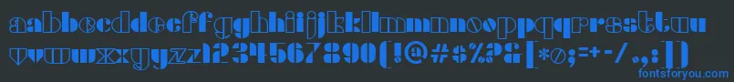 densmore Font – Blue Fonts on Black Background