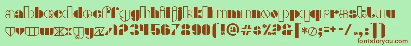 densmore Font – Brown Fonts on Green Background