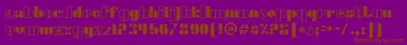 densmore Font – Brown Fonts on Purple Background