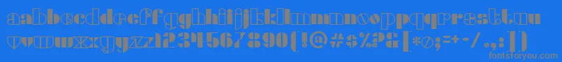 densmore Font – Gray Fonts on Blue Background