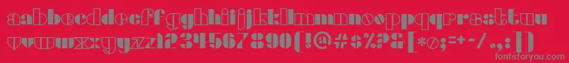 densmore Font – Gray Fonts on Red Background