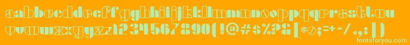 densmore Font – Green Fonts on Orange Background