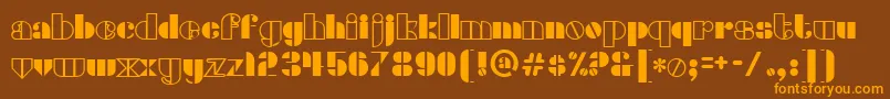 densmore Font – Orange Fonts on Brown Background