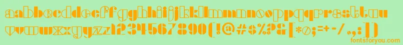densmore Font – Orange Fonts on Green Background