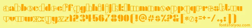 densmore Font – Orange Fonts on Yellow Background
