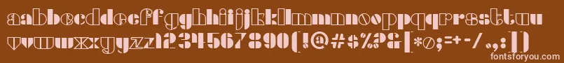 densmore Font – Pink Fonts on Brown Background