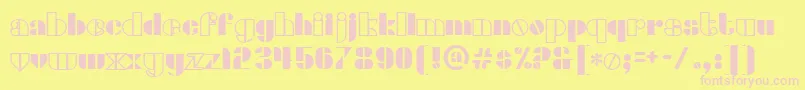 densmore Font – Pink Fonts on Yellow Background