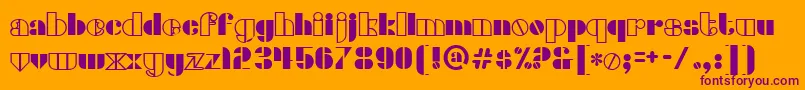 densmore Font – Purple Fonts on Orange Background