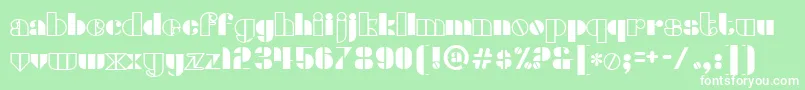 densmore Font – White Fonts on Green Background