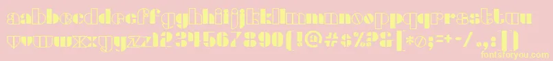 densmore Font – Yellow Fonts on Pink Background