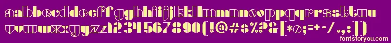 densmore Font – Yellow Fonts on Purple Background