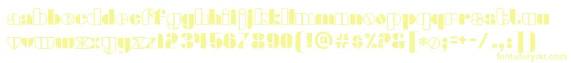 densmore Font – Yellow Fonts on White Background