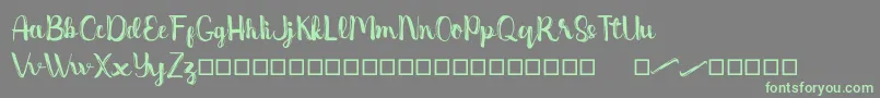 Dentanx Font – Green Fonts on Gray Background