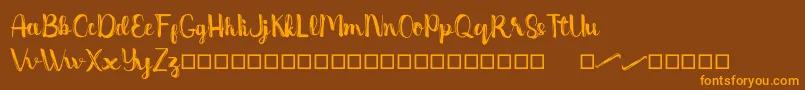 Dentanx Font – Orange Fonts on Brown Background