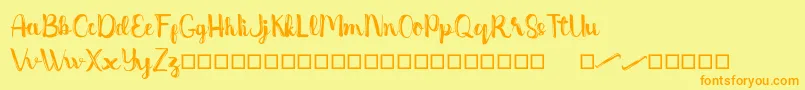 Dentanx Font – Orange Fonts on Yellow Background