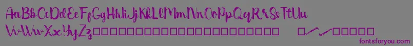 Dentanx Font – Purple Fonts on Gray Background