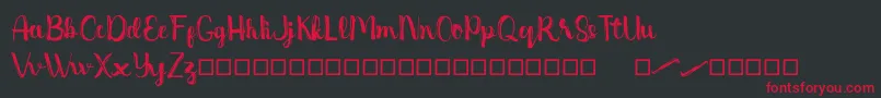 Dentanx Font – Red Fonts on Black Background