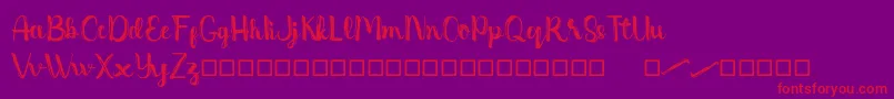 Dentanx Font – Red Fonts on Purple Background