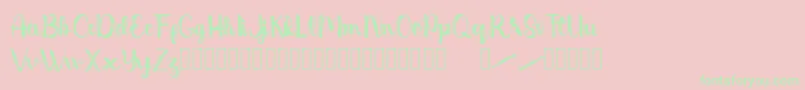 Dentanx Font – Green Fonts on Pink Background