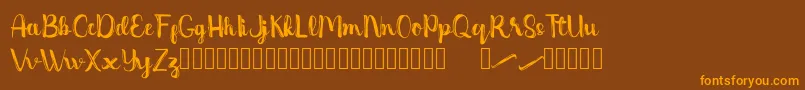 Dentanx Font – Orange Fonts on Brown Background