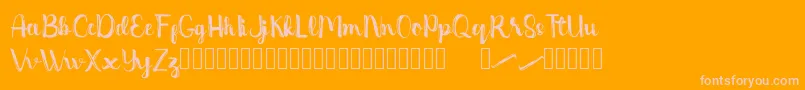 Dentanx Font – Pink Fonts on Orange Background