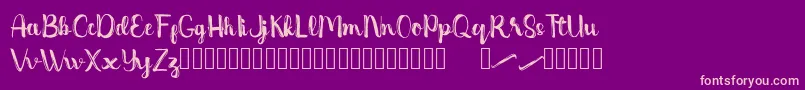Dentanx Font – Pink Fonts on Purple Background