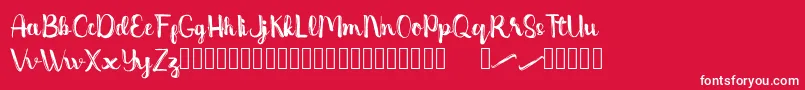 Dentanx Font – White Fonts on Red Background