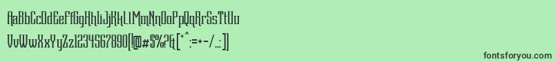 Czcionka Dentra Font – czarne czcionki na zielonym tle