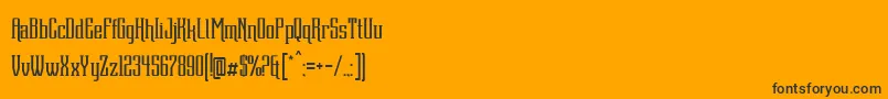 Czcionka Dentra Font – czarne czcionki na pomarańczowym tle