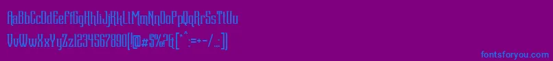 Dentra Font Font – Blue Fonts on Purple Background