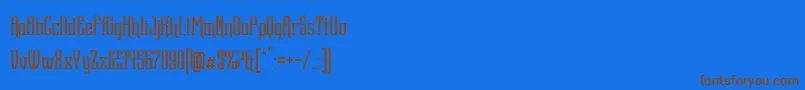 Dentra Font Font – Brown Fonts on Blue Background