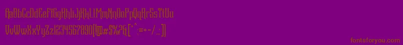 Dentra Font Font – Brown Fonts on Purple Background