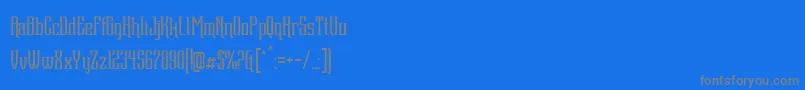 Dentra Font Font – Gray Fonts on Blue Background
