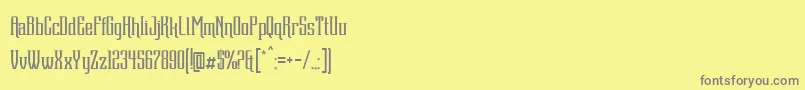 Czcionka Dentra Font – szare czcionki na żółtym tle
