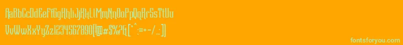フォントDentra Font – オレンジの背景に緑のフォント