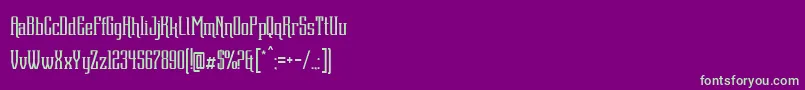 フォントDentra Font – 紫の背景に緑のフォント