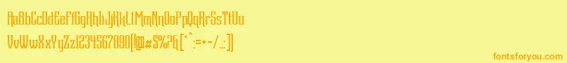 Czcionka Dentra Font – pomarańczowe czcionki na żółtym tle