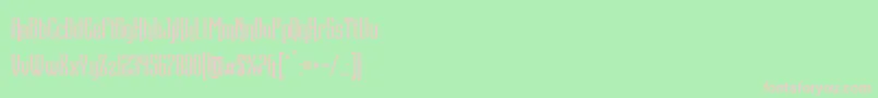 Czcionka Dentra Font – różowe czcionki na zielonym tle