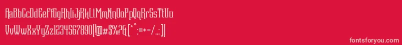 フォントDentra Font – 赤い背景にピンクのフォント