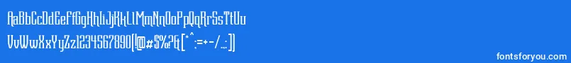 Dentra Font Font – White Fonts on Blue Background