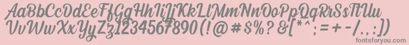 Dephiana DEMO Font – Gray Fonts on Pink Background