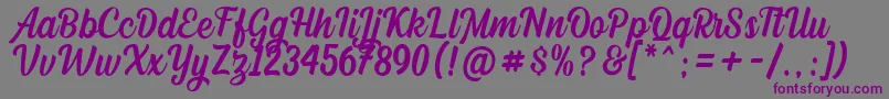 Dephiana DEMO Font – Purple Fonts on Gray Background