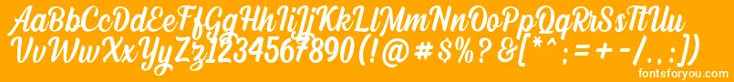 Dephiana DEMO Font – White Fonts on Orange Background