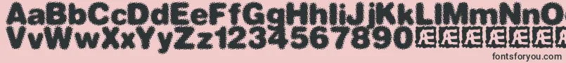 dephun2 Font – Black Fonts on Pink Background