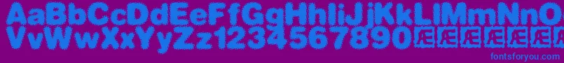 dephun2 Font – Blue Fonts on Purple Background