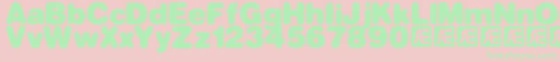 dephun2 Font – Green Fonts on Pink Background